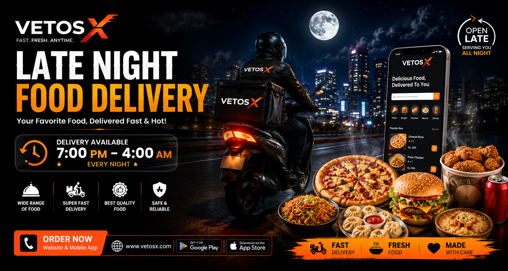 Delicious fast food